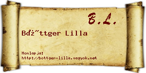 Böttger Lilla névjegykártya